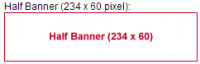 Half Banner (234 x 60 pixel)